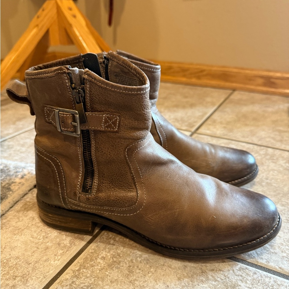 Men's Brown Leather Ankle Boots